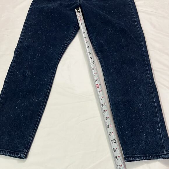 Levi’s Premium Navy Blue Wedgie Fit Speckled Basic Button Fly Casual Size 30 - Picture 8 of 10
